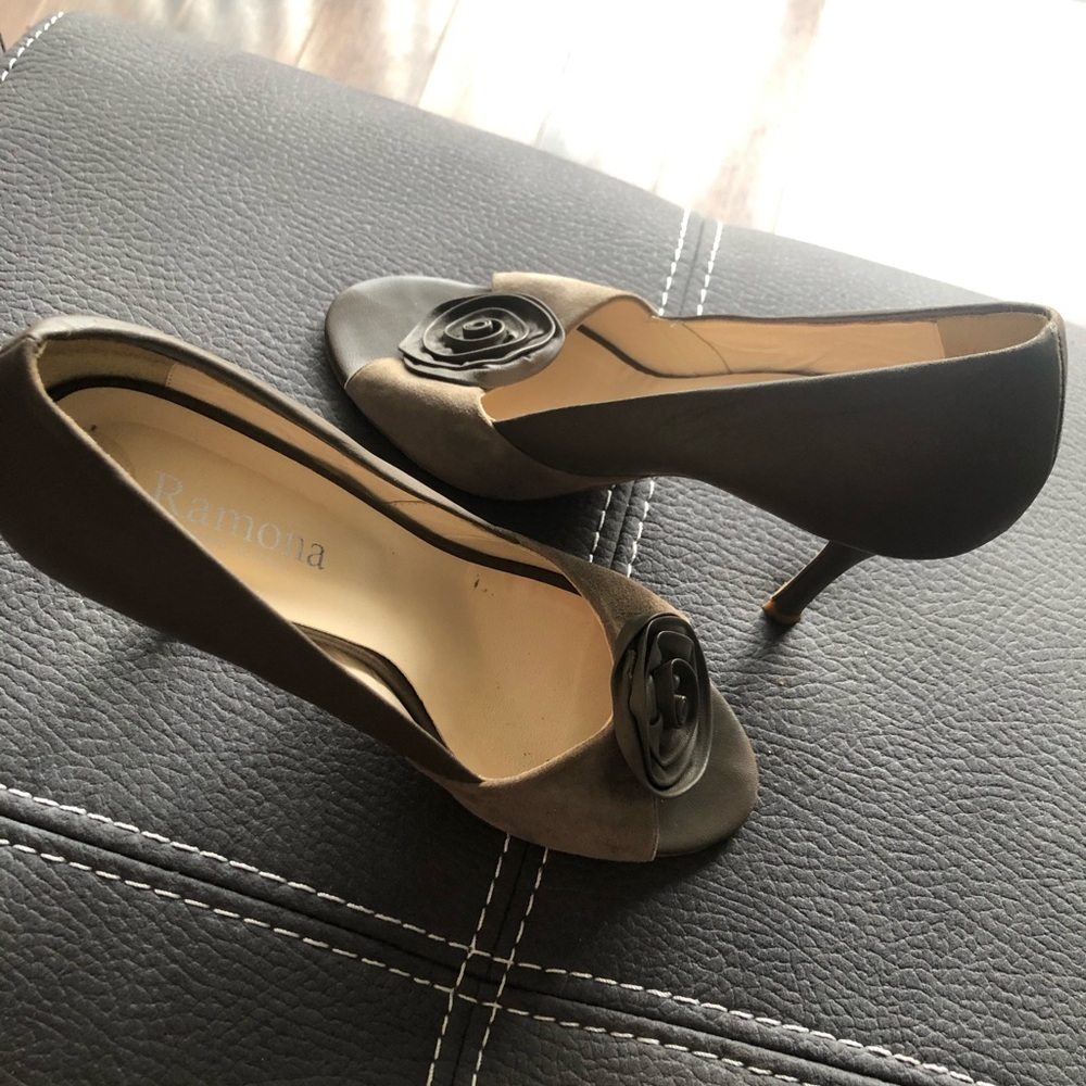 Ramona leather and suede open toe shoes